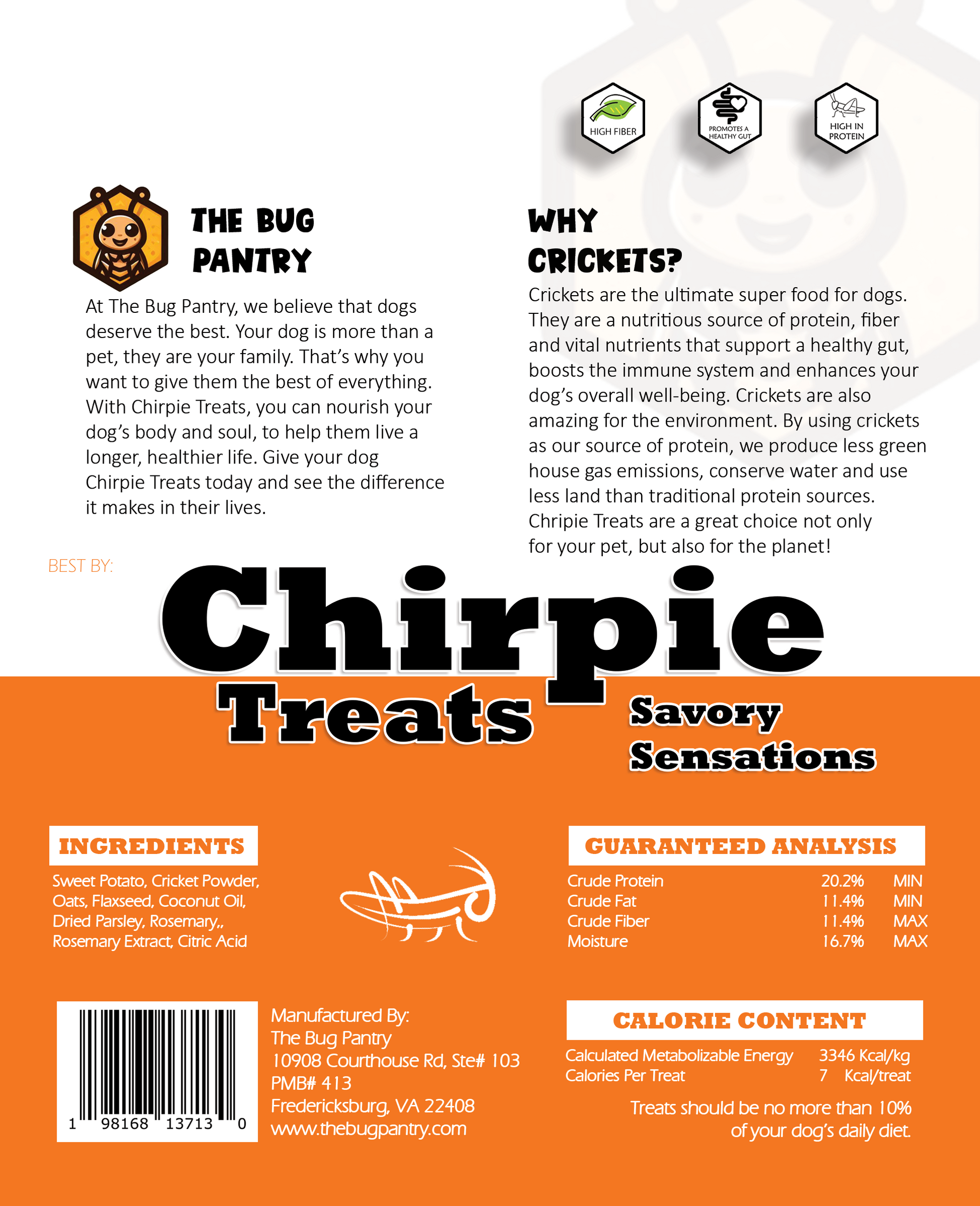 Chirpie Treats Savory Sensations - The Bug Pantry