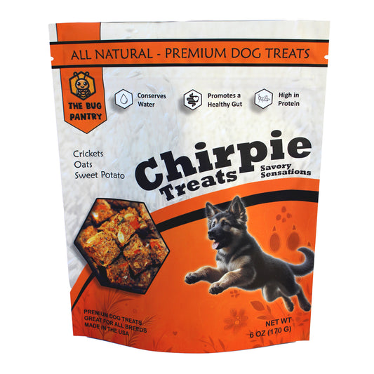 Cricket Dog Treats - High protein dog treats made with cricket protein. All-natural, sustainable dog treats. Savory Sensations